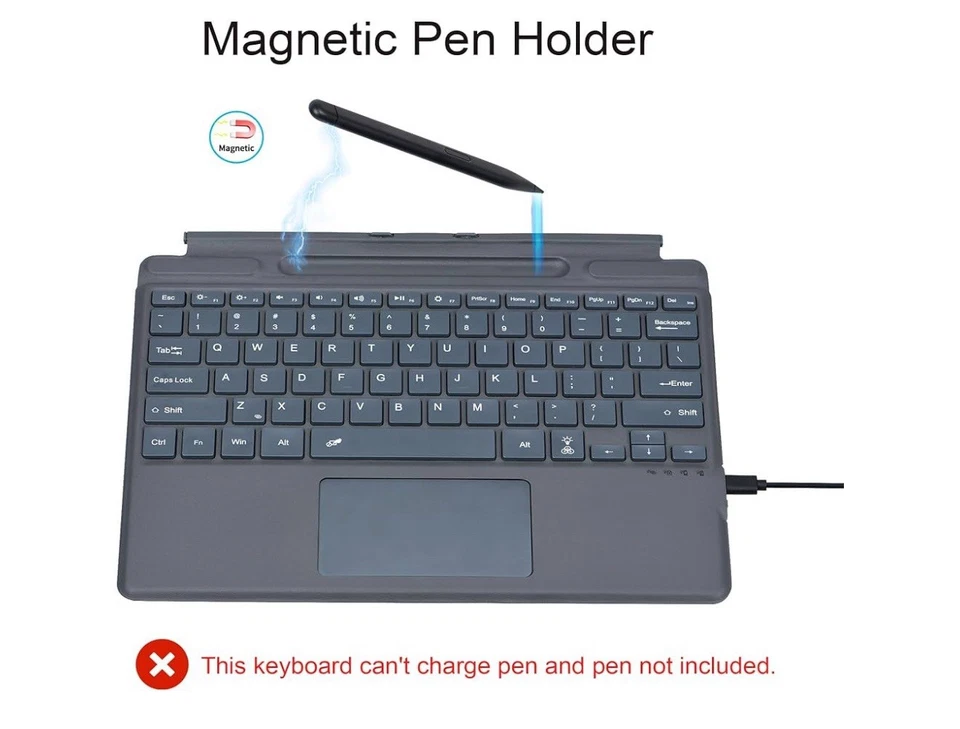 mobee Type Cover for Microsoft Surface Pro 13 inch, Compatible with Surface Pro - Image 4 of 4