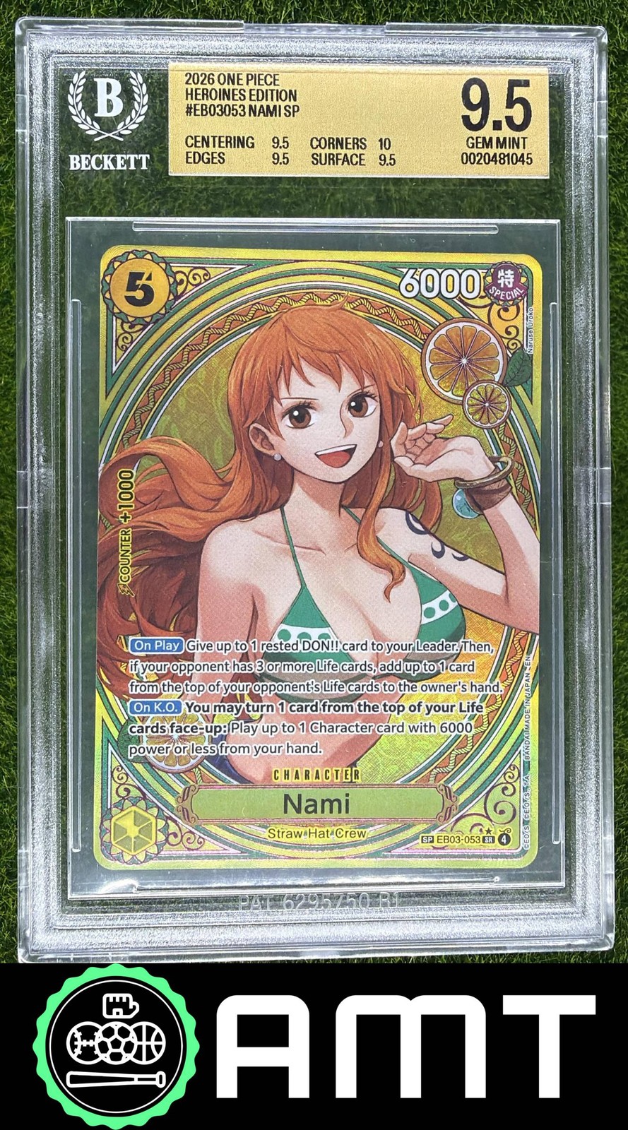 Nami BGS 9.5 2026 One Piece Heroines Edition Super Rare #EB03-053 view 1