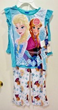 DISNEY FROZEN ANNA ELSA 2 PIECE PAJAMA SET SIZE 10