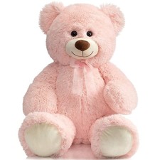 Image of HollyHOME 36-Inch Pink Teddy Bear | Large Plush Stuffed Animal Gift