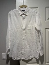 Van Heusen Men's Regular Fit Wrinkle Resistant White Dress Shirt 16.5 34/35