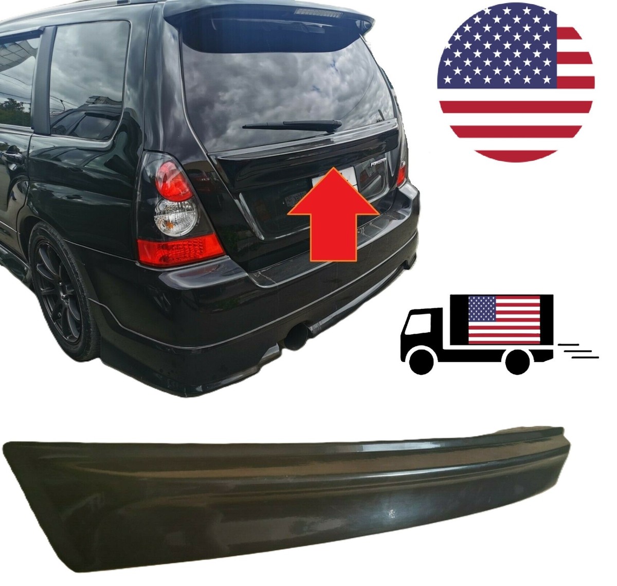 For Subaru Forester SG5 SG9 2006-2008 Rear Tailgate Middle Wing