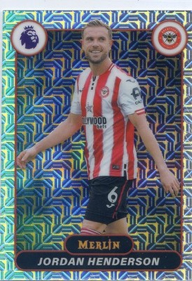 2026 Topps Merlin Premier League EPL Refractor Mojo 36 Jordan Henderson, Brentfo
