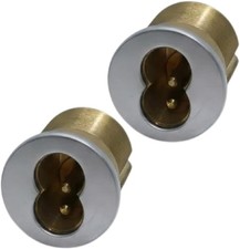 Key4less SFIC 6-Pin Mortise Cylinder Housing   Satin Chrome 26D , Solid...