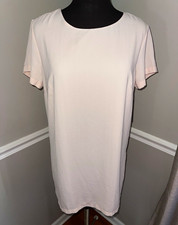 Lulus Light Pink Shift & Shout Shift Dress Gold Back Zipper Womens M NWT