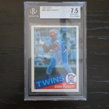 Topps 1985 Kirby Puckett #536 Minnesota Twins Baseball Card BGS 7.5