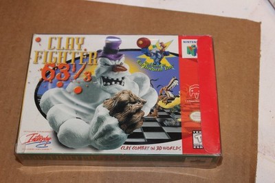 Clay Fighter 63 1/3 (Nintendo 64 N64) Complete Authentic with box/PET/manual