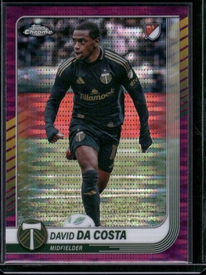 2025 Topps Chrome MLS #76 David da Costa Magenta Pulsar Refractor