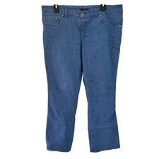 Iman Global Chic Blue Boot Leg Stretch Pull On Jeans/Jegging L Short/Petite