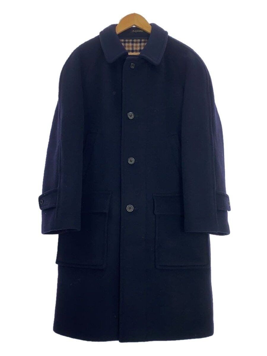 ALTRA Aquascutum altro cappotto 36 lana blu navy tinta unita