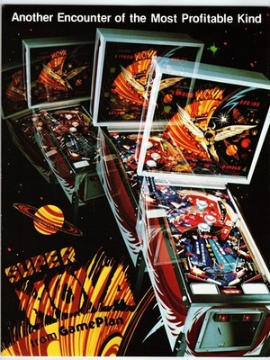Super Nova Pinball Machine Flyer 1980 Original Game Artwork Fantasy Game Plan