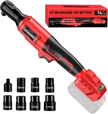 Cordless Ratchet Wrench Set Compatible with Mil-Waukee 20V Max Battery (No Batte