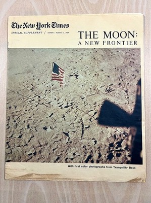 Original Vintage NY Times Colour Supp: Aug 3 1969 Apollo 11 Moon Landing Edition