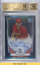 2014 Bowman Chrome Bubbles Refractor 29/99 Tim Cooney BGS 10 Auto READ 1b0