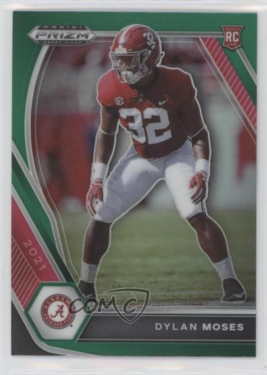 2021 Panini Prizm Draft Picks Green Prizm Dylan Moses #140 7l6
