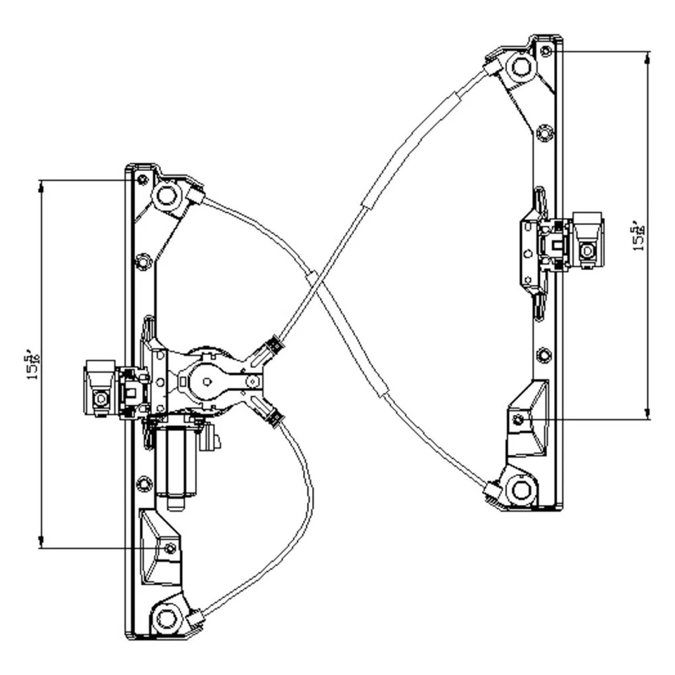 For Pontiac Grand Prix 04-08 Window Regulator and Motor Assembly Front Driver Foto 4 de 4