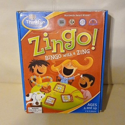 ThinkFun Zingo! Animals Theme Board Game Ages 4+ 2-6 Players Toy Of The Year