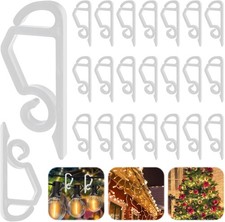 160Pcs White Outdoor Gutter Hooks Weatherproof Christmas Light Hangers for
