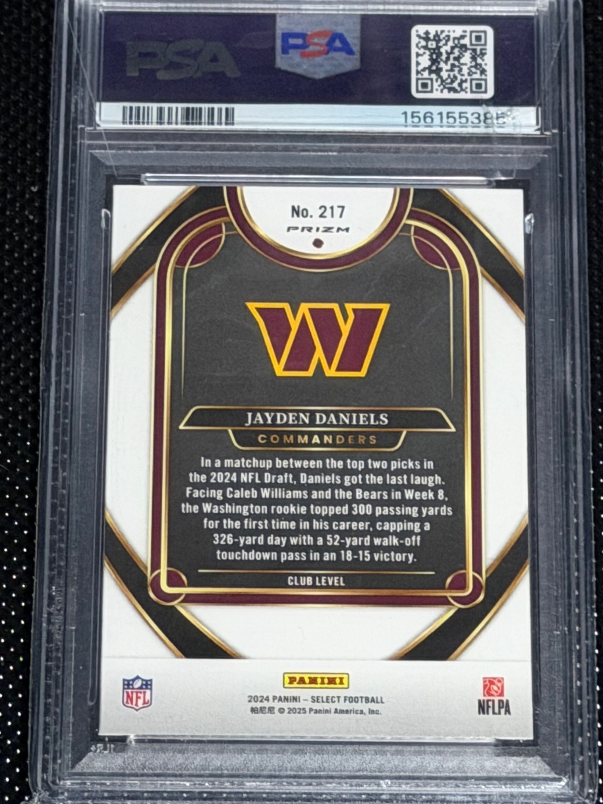 2024 Jayden Daniels 217 RC PSA 9 Rookie + 2025 Class Action 20/25 YEAR MATCH LOT view 3