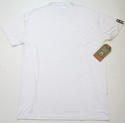 New XL Deer Mountain White Poly Spandex Pocket T-Shirt Short Sleeve Top WS289