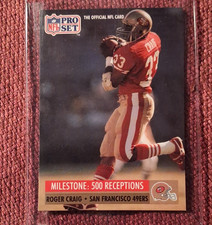 Pro Set 1991 Milestone 500 Receptions Roger Craig San Francisco 49ers #21 NFL