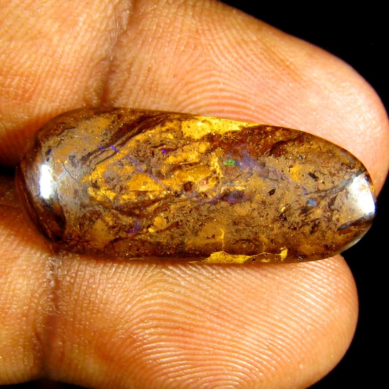 10.62 ct Pleasant Fancy (26 x 11 mm) Multi Color Australian Koroit Boulder Opal