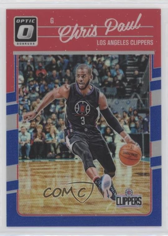 2016-17 Panini Donruss Optic Blue Prizm 19/49 Chris Paul #25 5ir