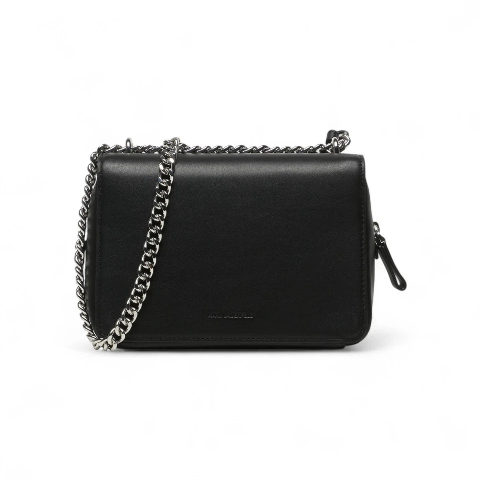 BOLSO BANDOLERA MUJER KARL LAGERFELD CUERO NEGRO AUTÉNTICO Foto 2 de 4