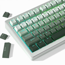 Green Keycaps for Mechanical Keyboard, Shine through PBT Keycaps