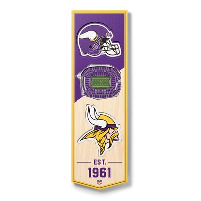 Minnesota Vikings NFL YouTheFan! 3D Stadium Banner Schild