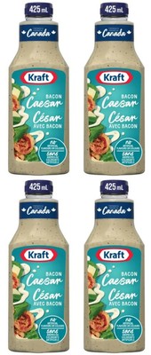 Kraft Bacon Caesar Salad Dressing, 425ml (4 Pack)