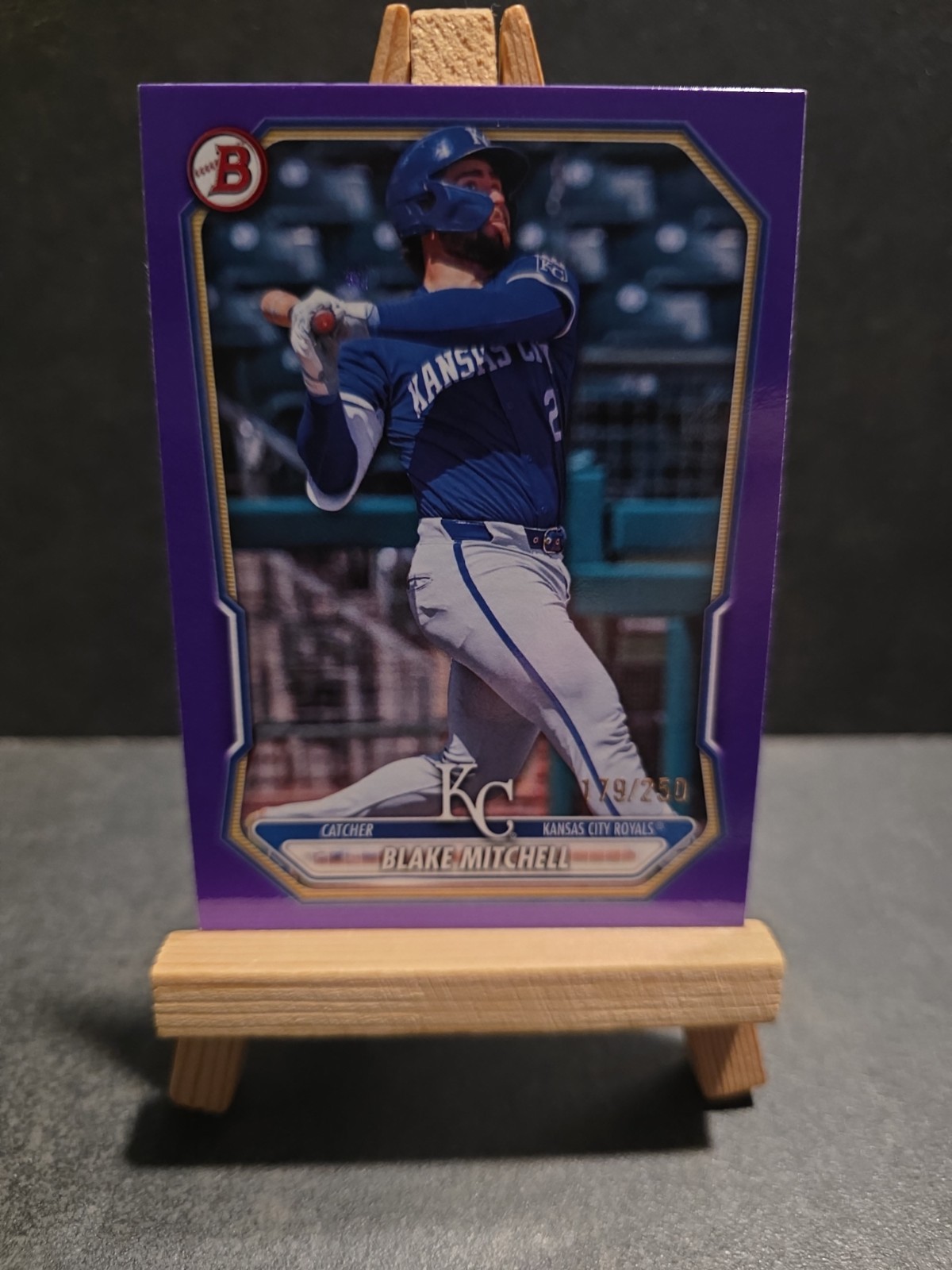 2026 Bowman BLAKE MITCHELL Purple Border Prospect /250 #BP-13 Kansas City Royals