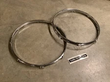 14" Snare Drum Hoops 8-Lug Resonant Batter Chrome Hoops DIRTY #HA5