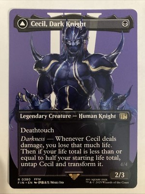 MTG Cecil, Dark Knight (Borderless) Normal NM FINAL FANTASY Magic 380