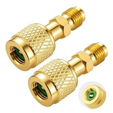 A2L R-32 R-454B Adapter, Brass HVAC Charging Adapter with 1/4"LH Straight