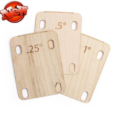 3X E-Gitarre Hals Shims Ahorn Platte.25/.5/1 Grad Ersatz