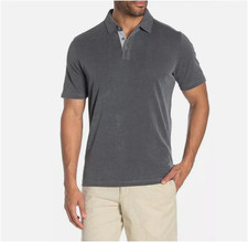 Tommy Bahama Shoreline Surf Polo Shirt Short Sleeve Golf Jet Black Mens Size L