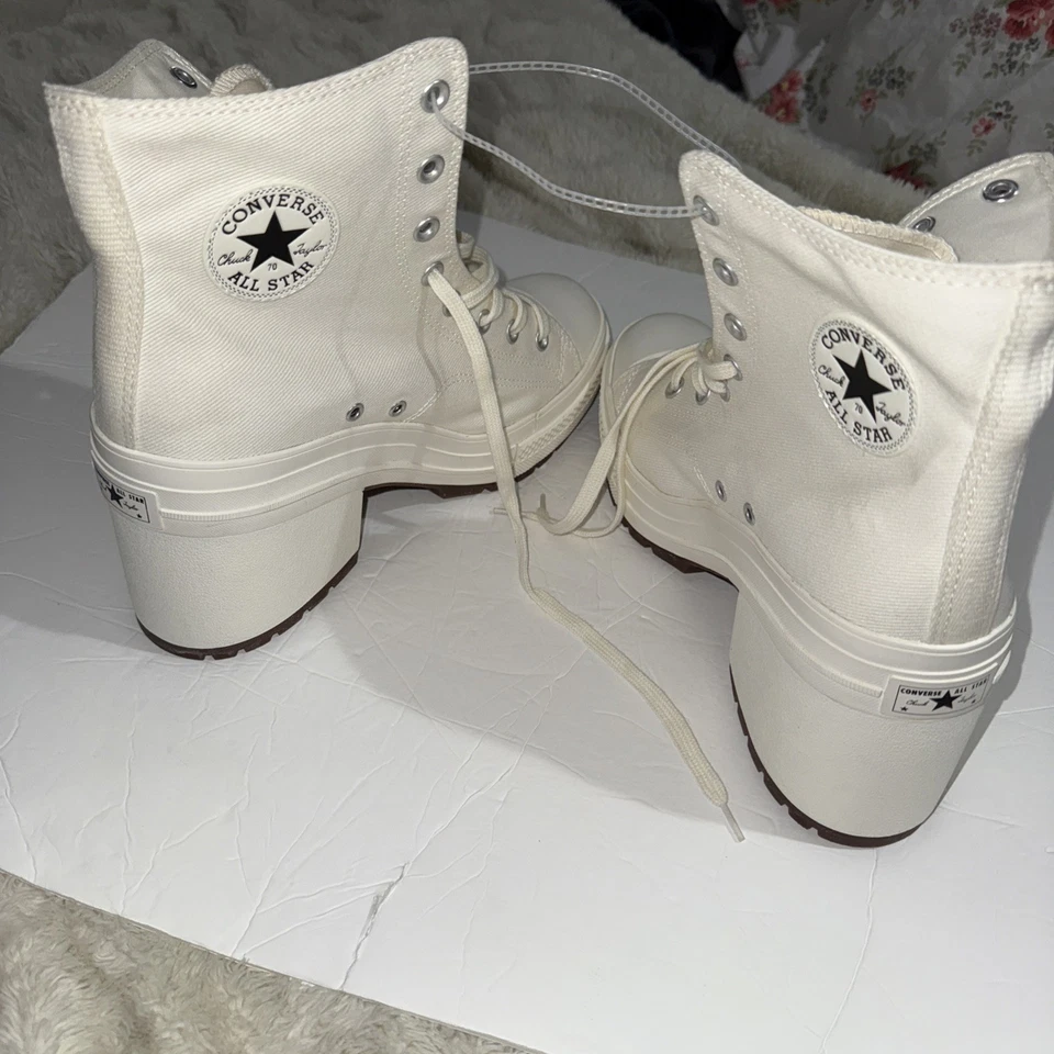 Converse Chuck 70 De Luxe Heel Shoes 'Egret' White Chucks Mens 11 Women’s 13 New - Image 3 of 4