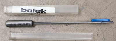 Botek 3.0x163 K15B 21/10 Deep Hole Coolant Fed Gun Drill Single Flute