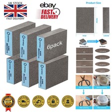 Compact Sanding Blocks 6-Pack - Reusable Wet/Dry Sponges for All Your Projects