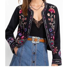 NWT: Johnny Was Linen Bolero Jacket Size Small