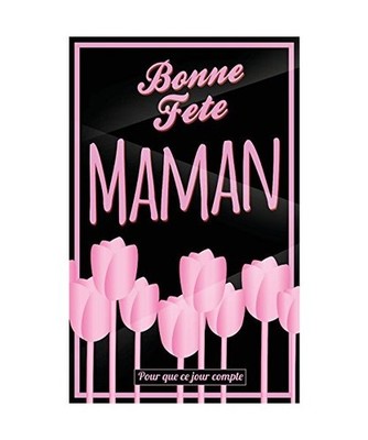 Bonne Fete Maman: Rose - Carte [fete des meres] mini livre d'or ''Pour que ce jou