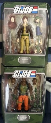 G.I.JOE Super 7 Ultimates Action Figures ROADBLOCK and COVER GIRL Brand New