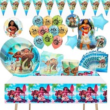 Moana Geburtstag Party Zubehör Teller Tassen Servietten Tischdecke Luftballons Deko