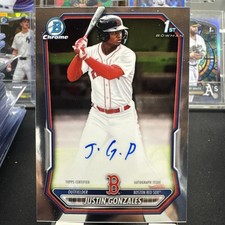 2026 Bowman Justin Gonzales Chrome Auto Refractor Red Sox 1st Bowman CPA-JG