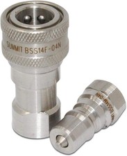 1/4" NPT ISO 7241-B Stainless Steel Quick Disconnect Hydraulic Coupling/Coupler