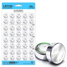 XUNIUZERO 40 Pack LR1130 AG10 Battery 1.5V Long-Lasting Alkaline Button Cell...