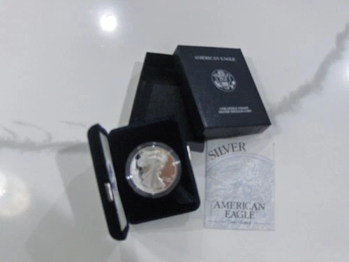 2000 P Silver American Eagle One Dollar Proof coin w/OGP & COA * Free shipping!