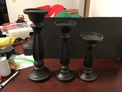 Elements Set of 3 Tiered Candle Holders