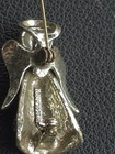 Signed Angel Pin, Gold Tone Metal w/ Clear Crystal Rhinestones  Made by DODDS — photo 6